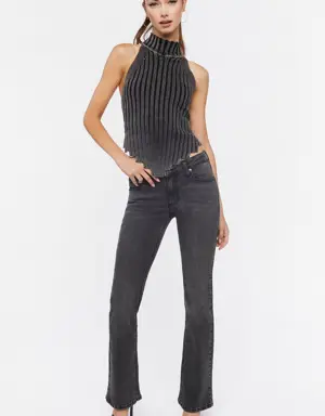 Forever 21 Low Rise Bootcut Jeans Washed Black