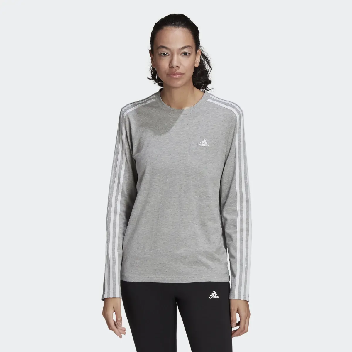 Adidas Maglia Essentials 3-Stripes Long Sleeve. 2