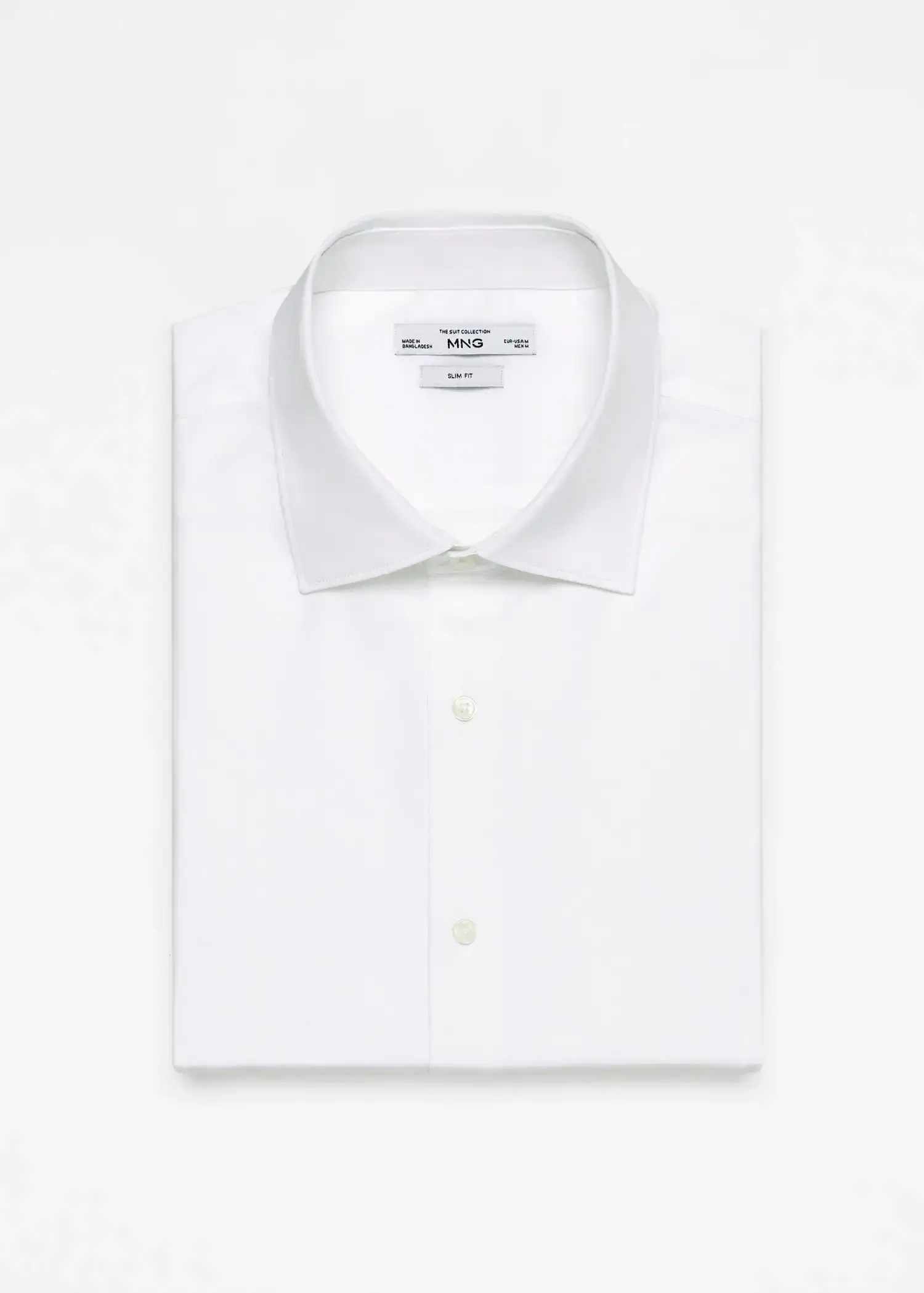 Mango Slim-fit cotton poplin suit shirt. 1