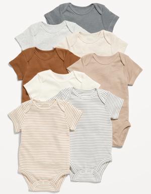 Unisex Bodysuit 8-Pack for Baby beige