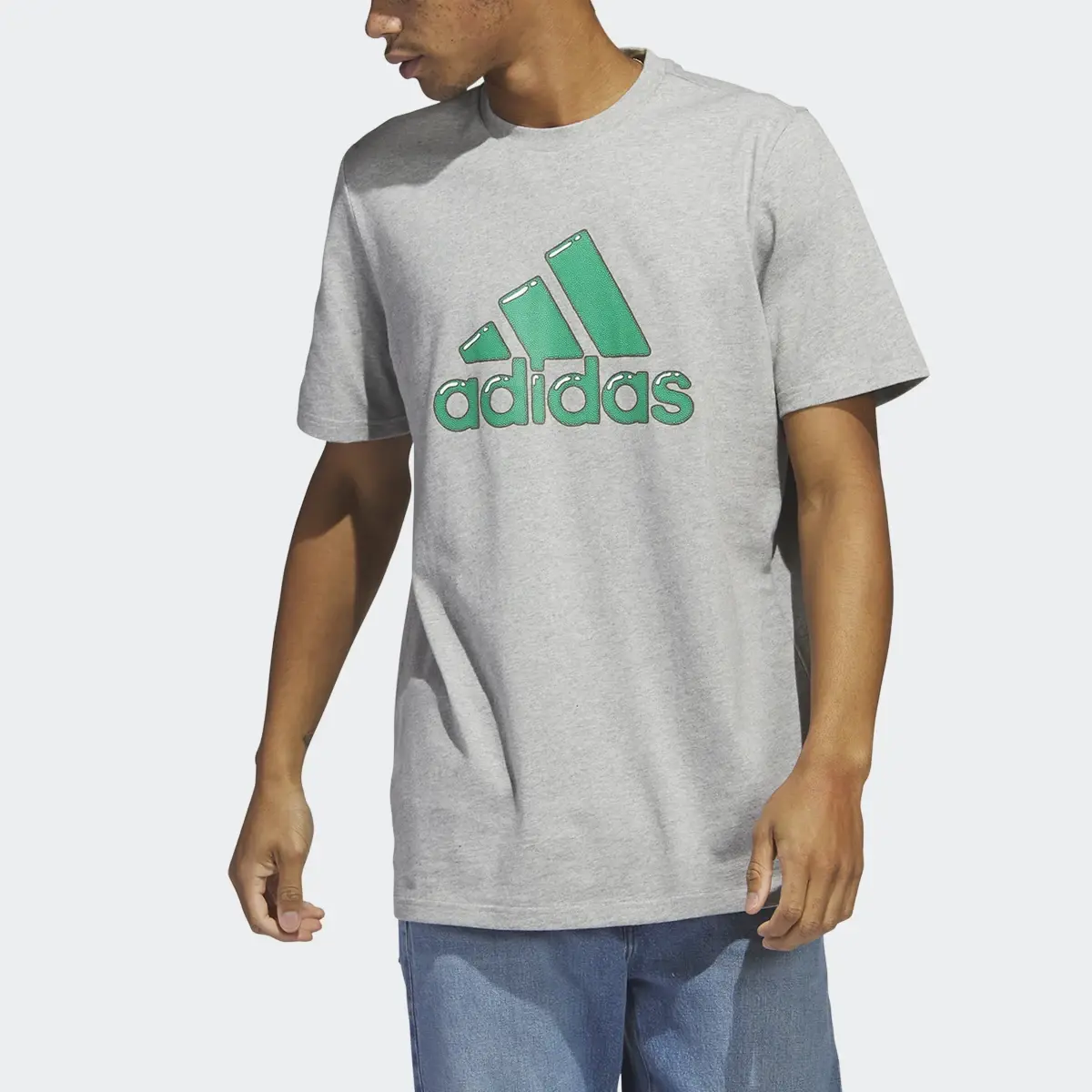 Adidas Logo Pen Fill - Sportswear Graphic Tee. 1