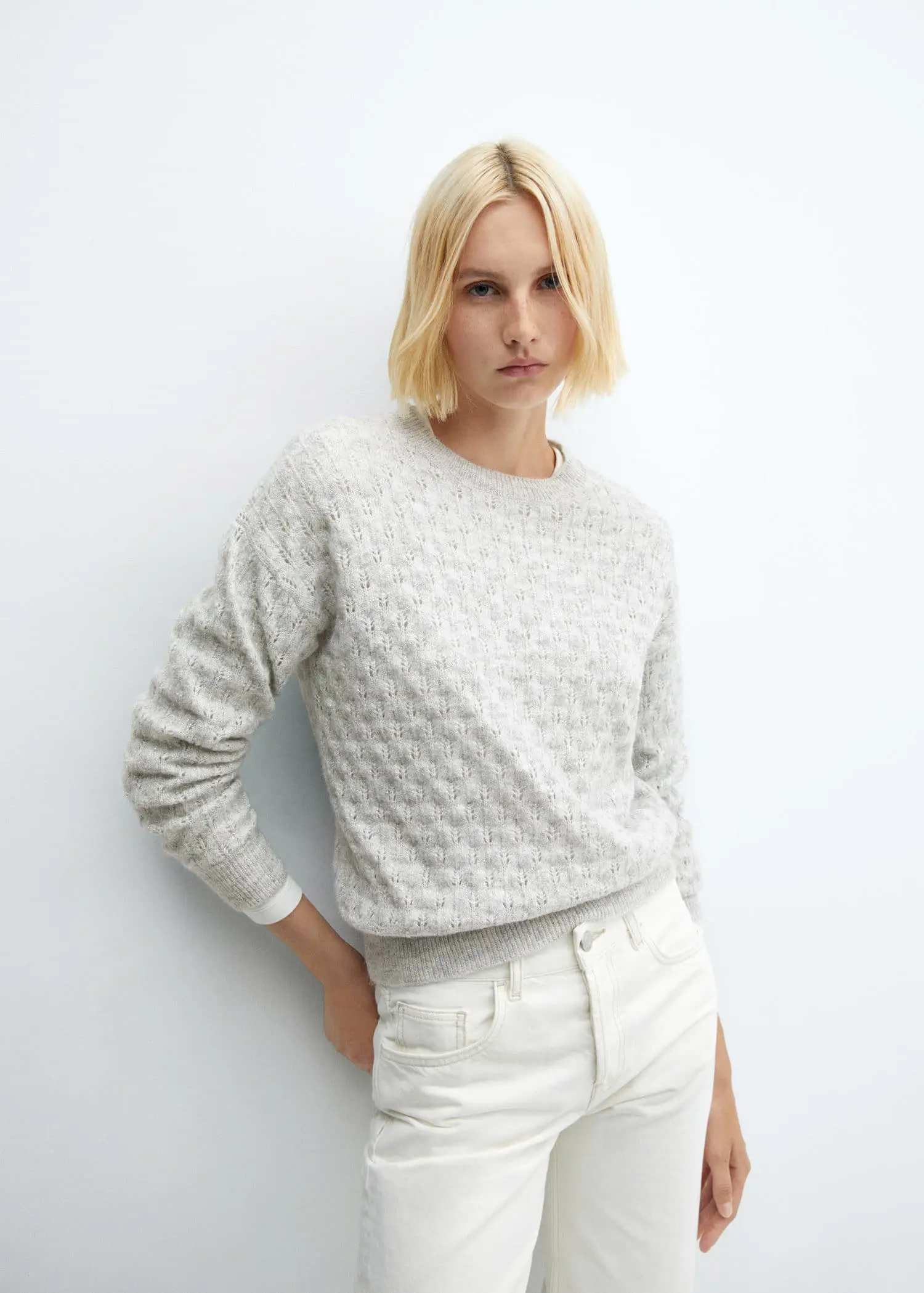 Mango Sweater with lurex details . 2