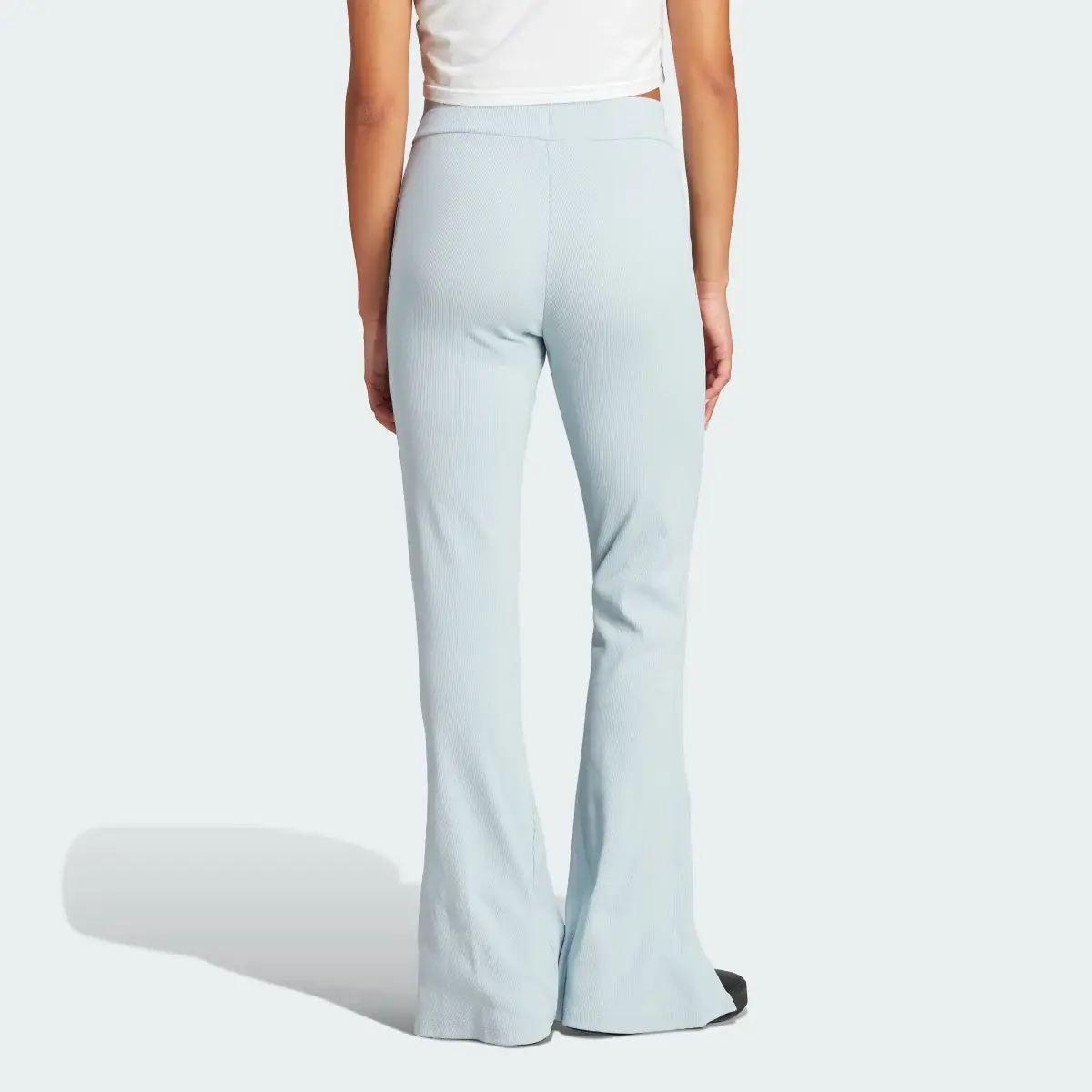 Adidas Lounge Ribbed Flared-Leg Pants. 2