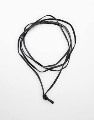 Leather cord necklace