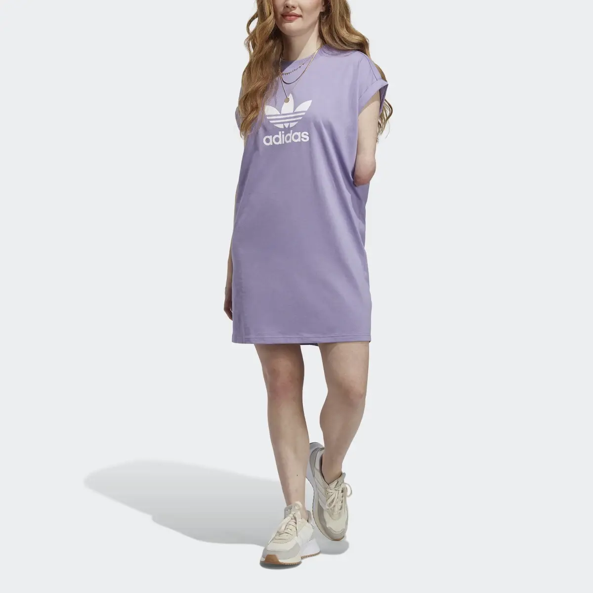 Adidas Adicolor Classics Trefoil Tee Dress. 1