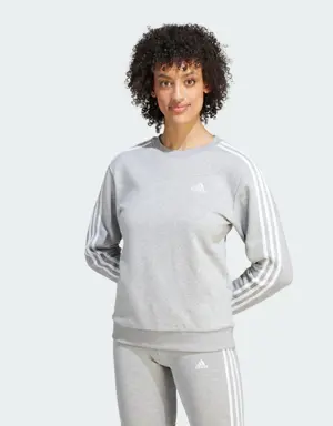 Essentials 3-Stripes Fleece Sweatshirt