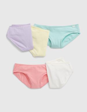 Kids Organic Cotton Bikini Briefs (5-Pack) white