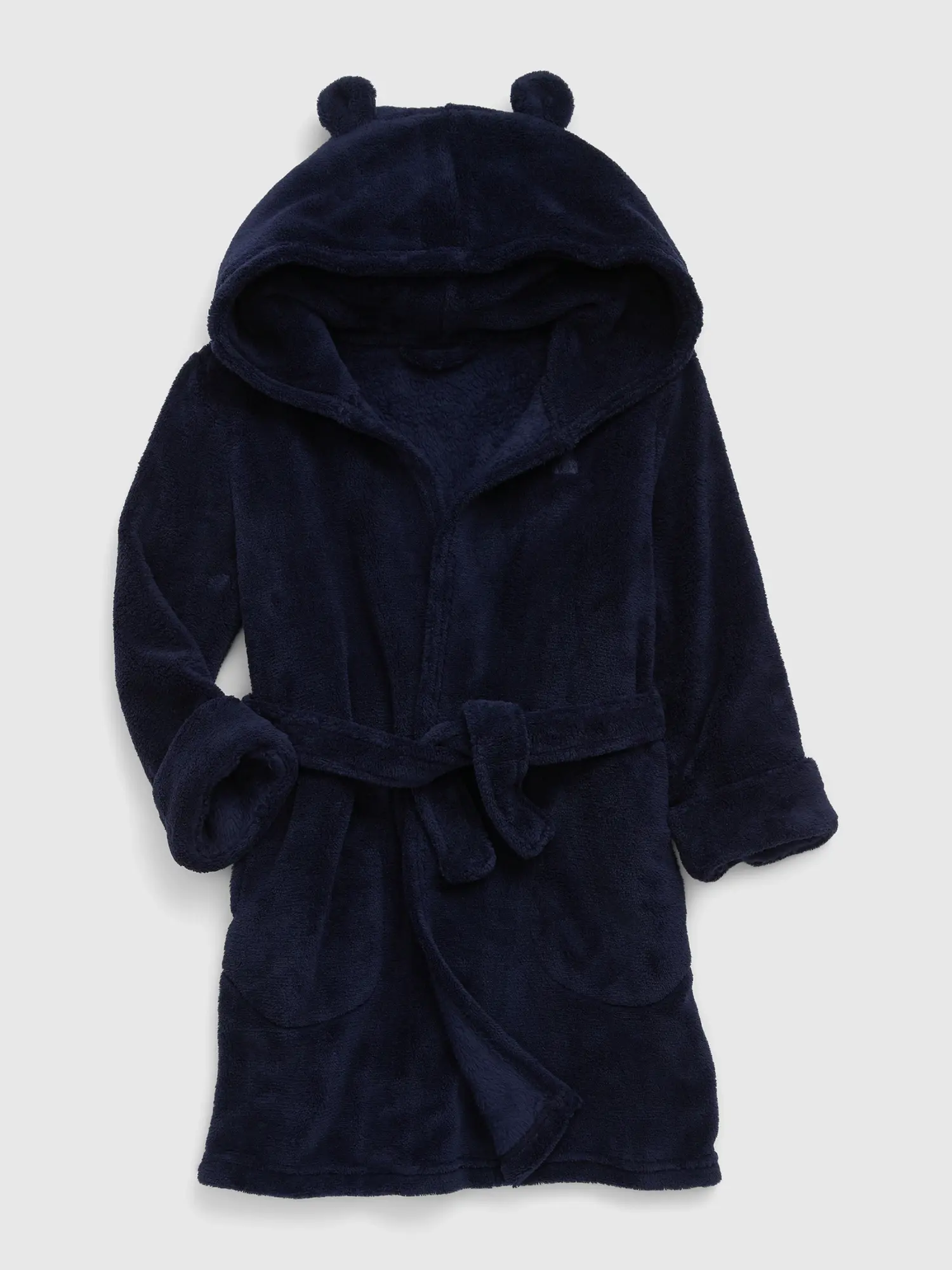 Gap Toddler Recycled Fuzzy Robe blue. 1