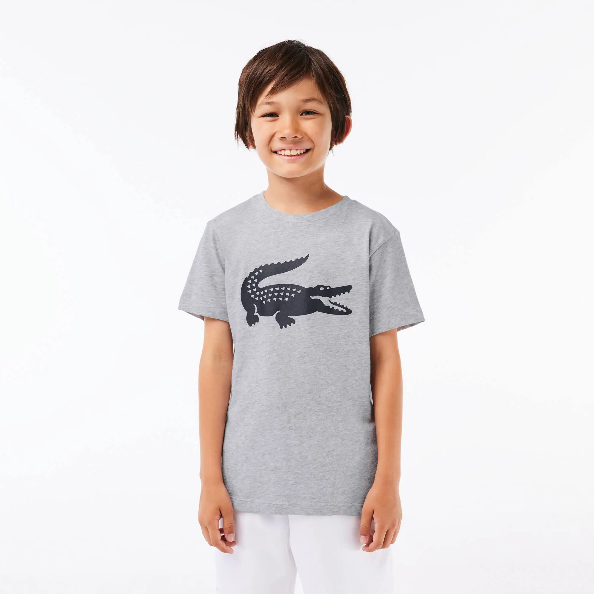 Lacoste Camiseta infantil de tejido de punto técnico con gran cocodrilo Lacoste SPORT Tennis . 1