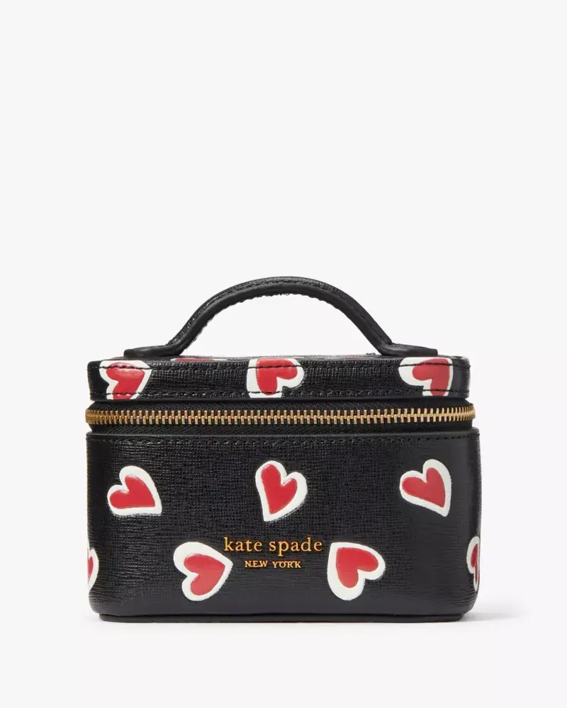 Kate Spade Morgan Stencil Hearts Jewelry Case. 1