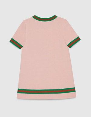Children's cotton jersey dress with Horsebit