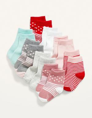 Unisex Crew Socks 8-Pack for Toddler & Baby multi