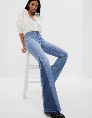 Gap High Rise '70s Flare Jeans blue