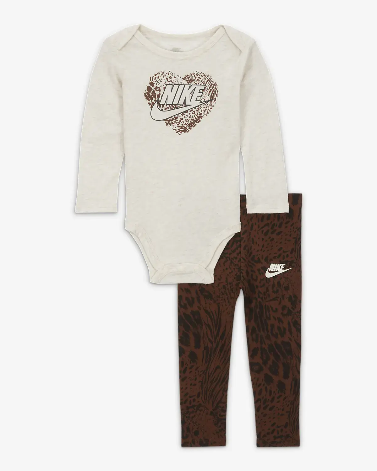 Nike Animal Print Bodysuit and Leggings Set. 1