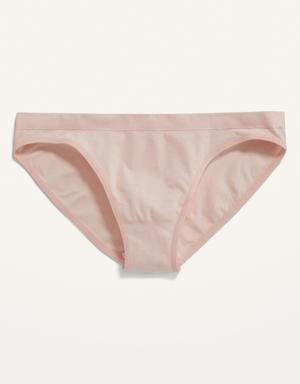 Low-Rise Seamless Bikini Underwear for Women pink