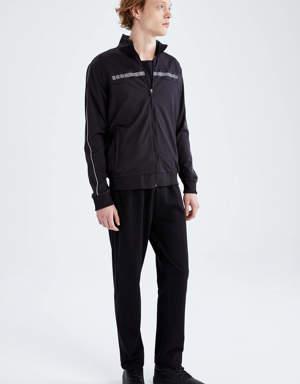 Slim Fit Skuba Dalgıç Kumaş Hırka