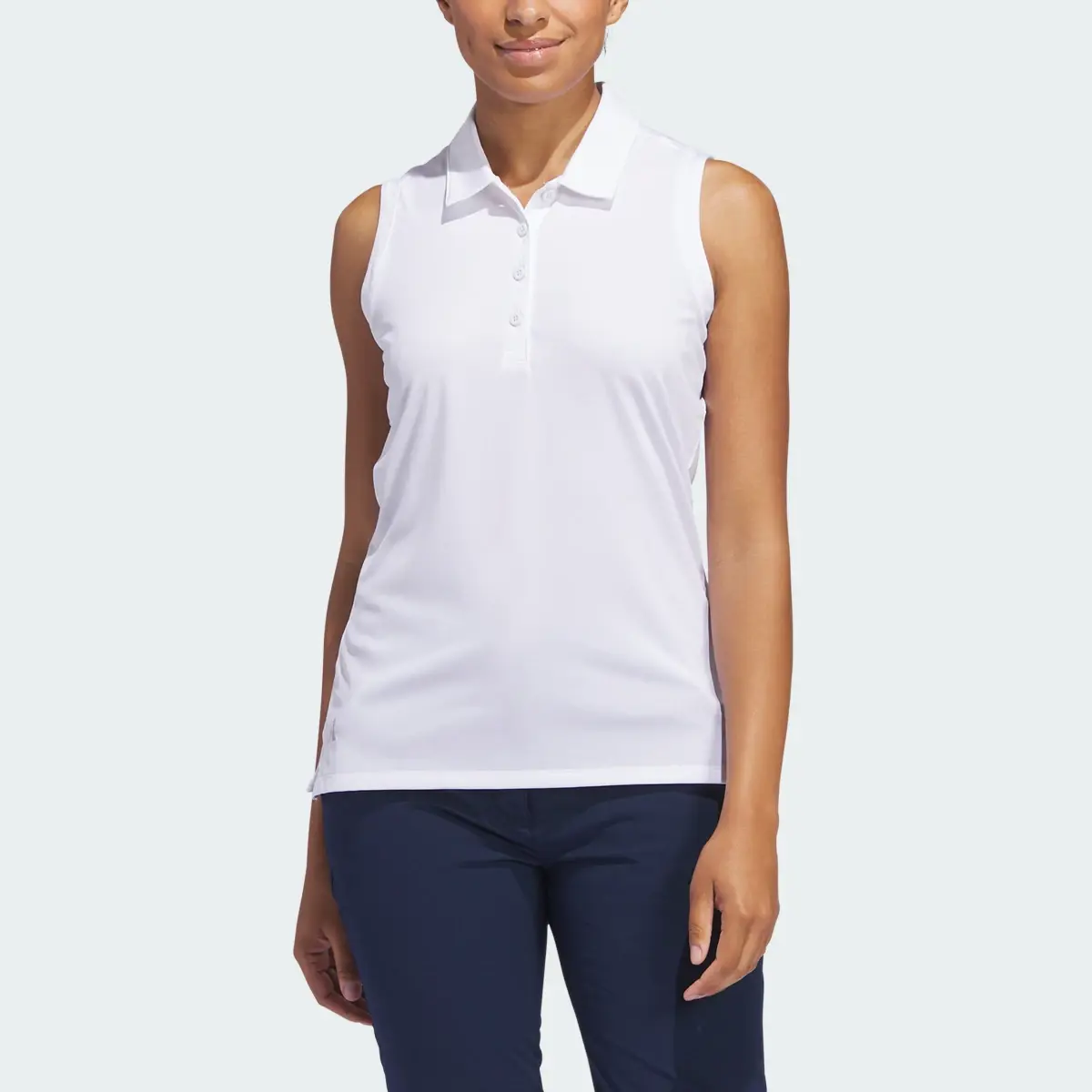 Adidas Ultimate365 Solid Sleeveless Polo Shirt. 1