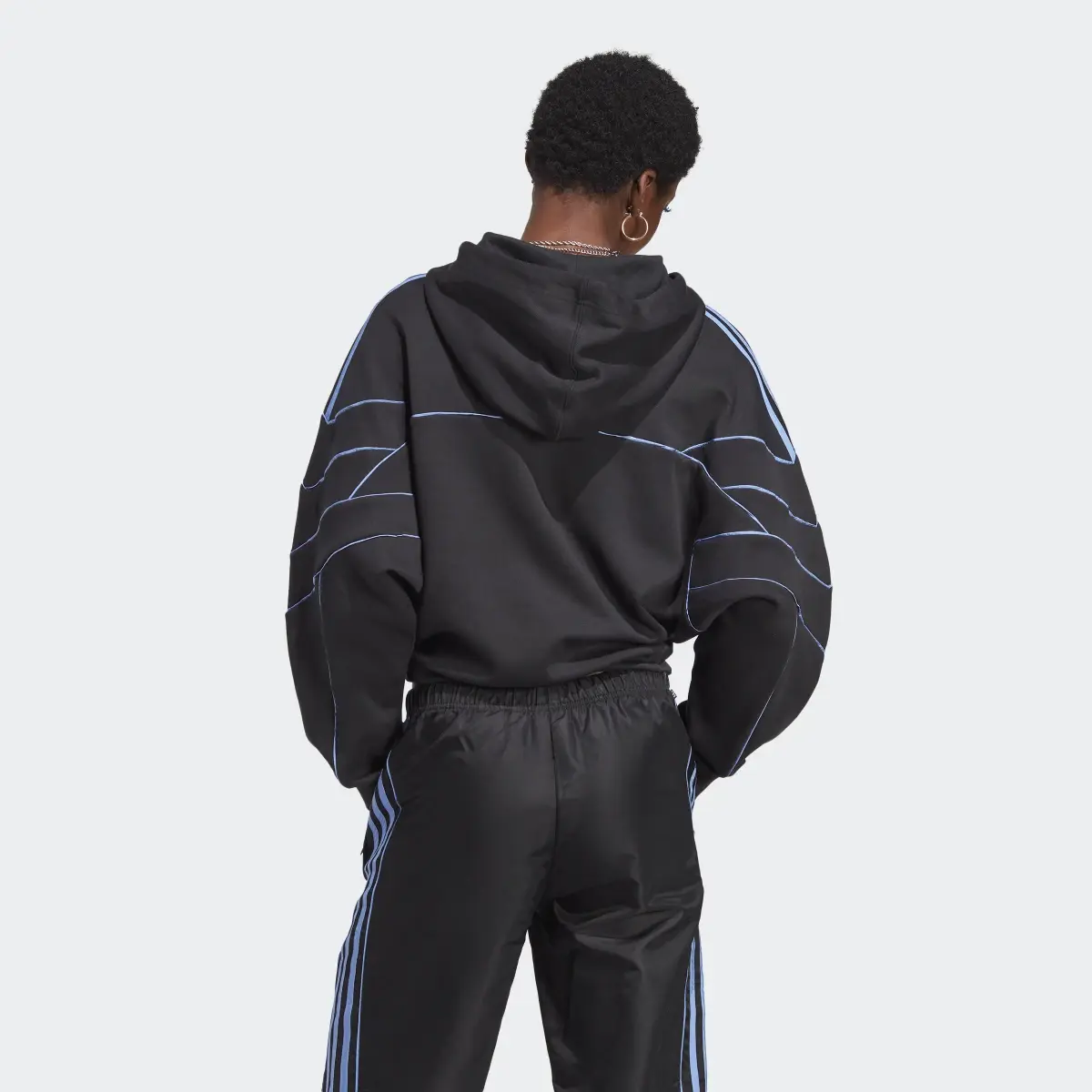 Adidas Archive Cut Line Crop Hoodie. 3