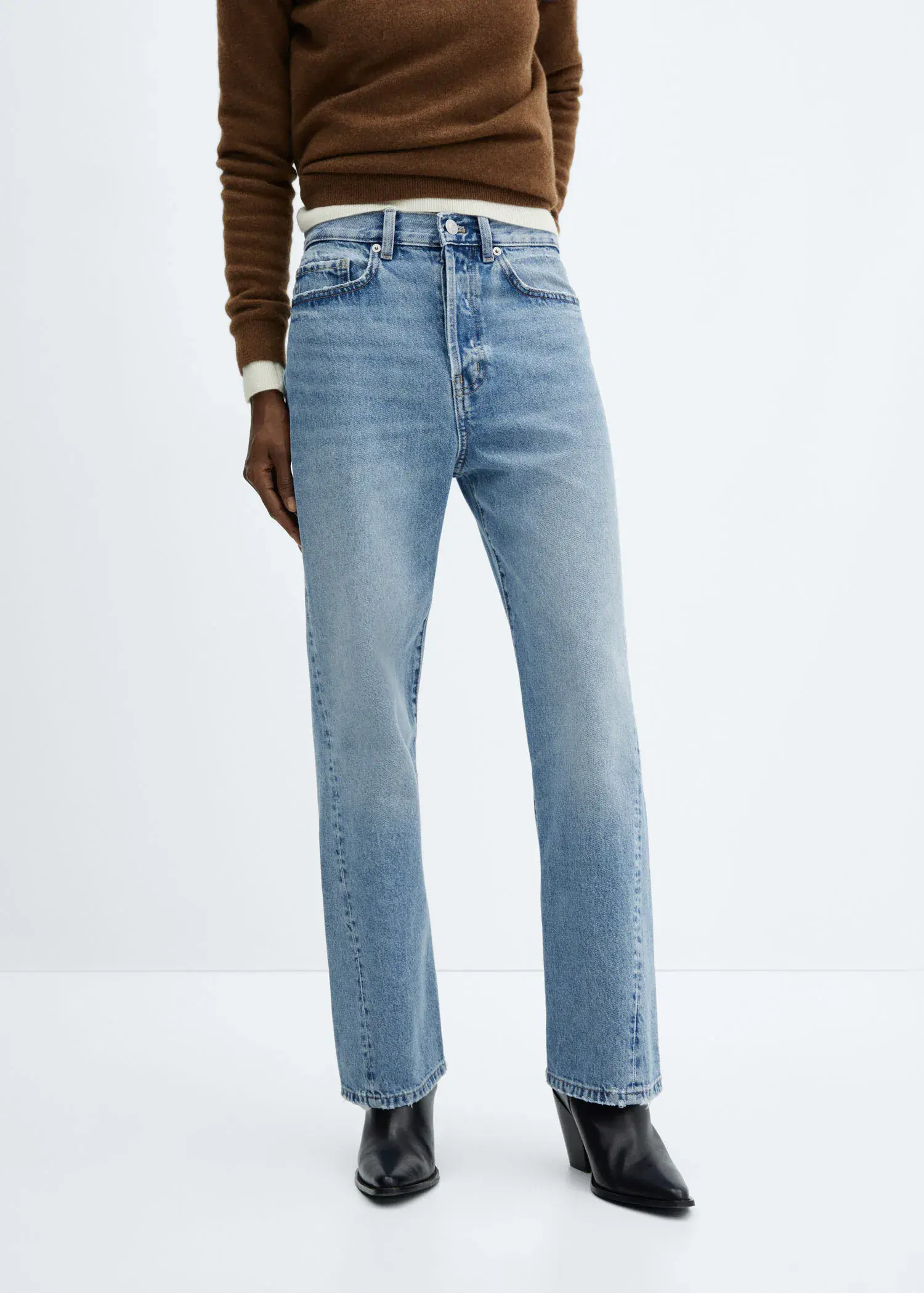 Mango Straight jeans with forward seams. 2