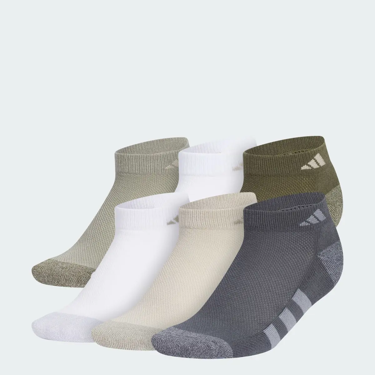 Adidas Athletic Cushioned 6-Pack Low-Cut Socks Kids. 1