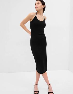 Gap Modern Convertible Strap Midi Dress black