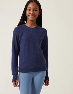 Warm Up Textured Sweatshirt blue