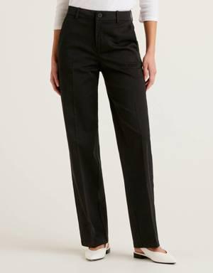 Trousers with wide leg