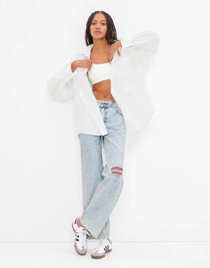 Low Rise Stride Wide-Leg Jeans blue