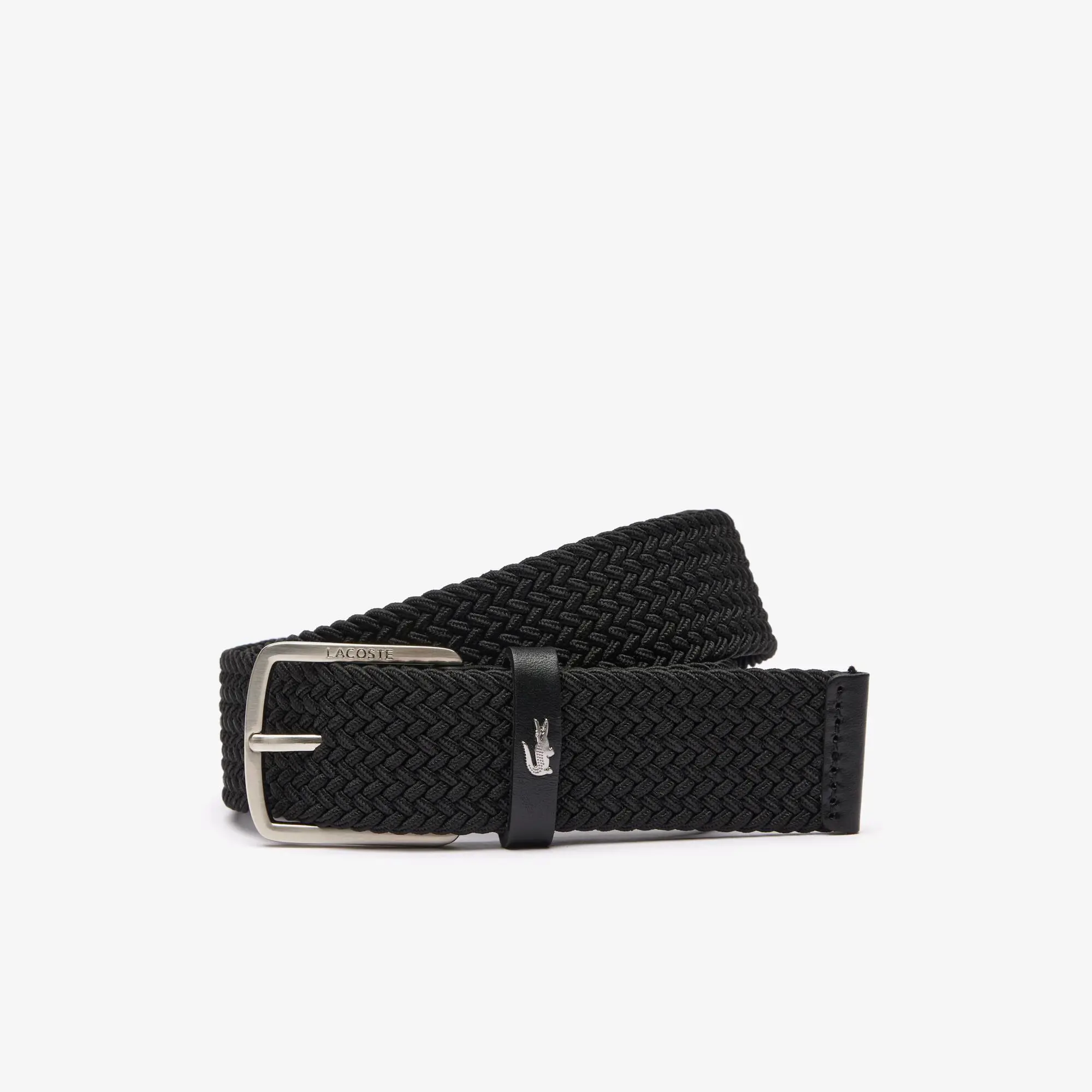 Lacoste Stretch Knit Crocodile Belt. 1