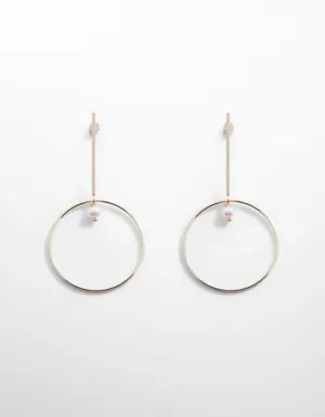 Thread hoop earrings