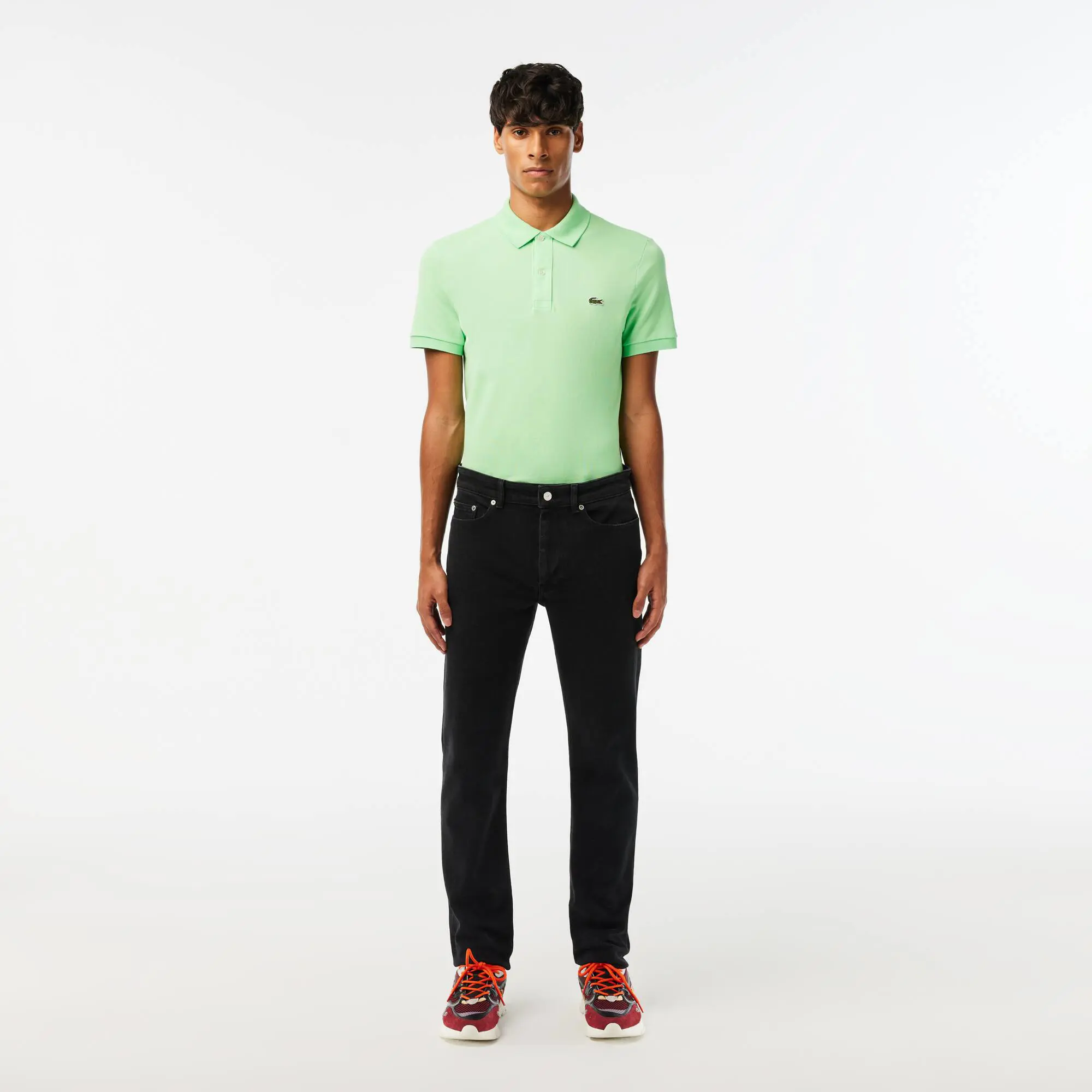 Lacoste Men's Slim Fit Stretch Cotton Denim Jeans. 1