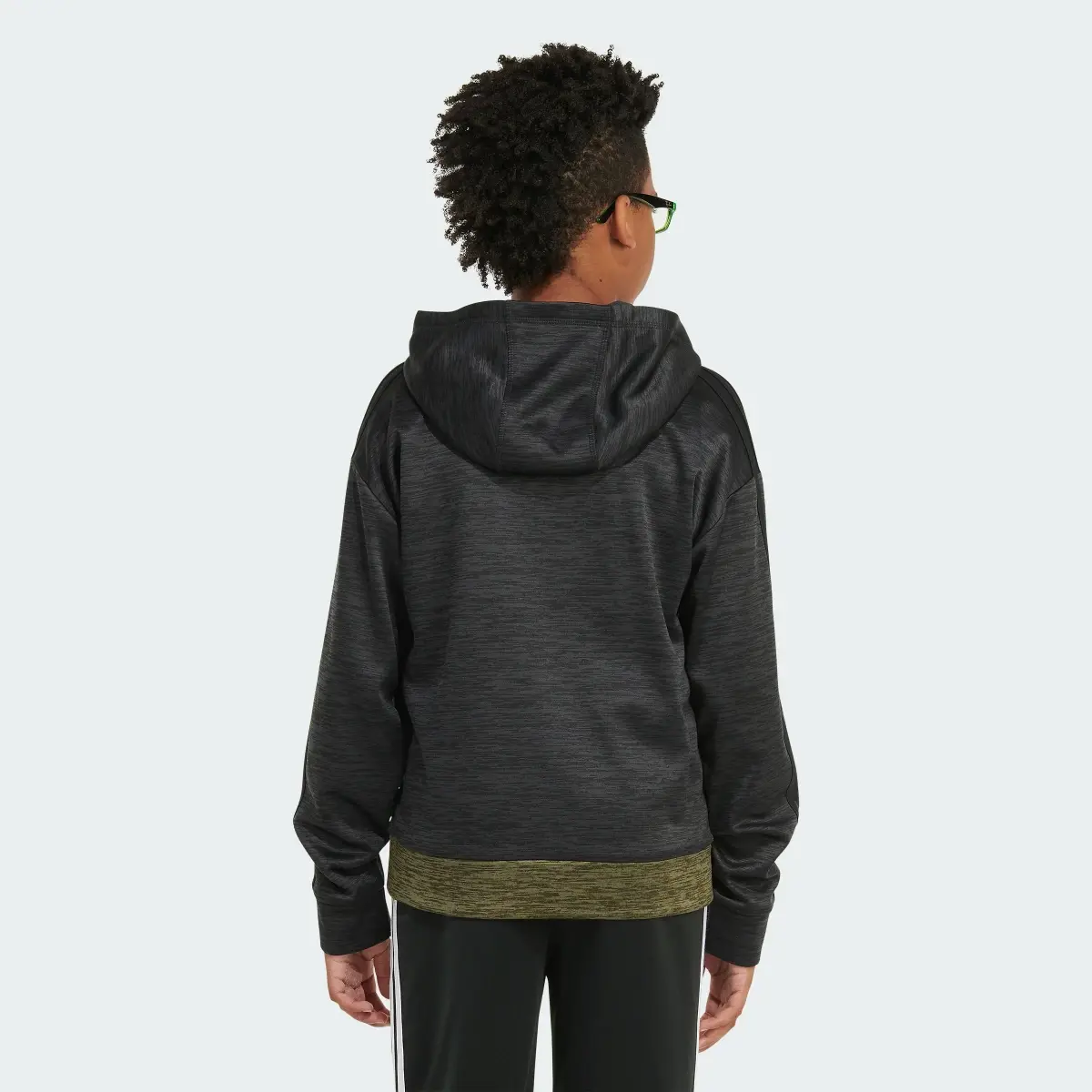 Adidas Long Sleeve Game and Go Mélange Pullover Hoodie. 2