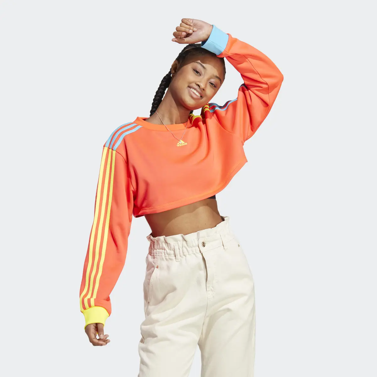 Adidas pullover crop online