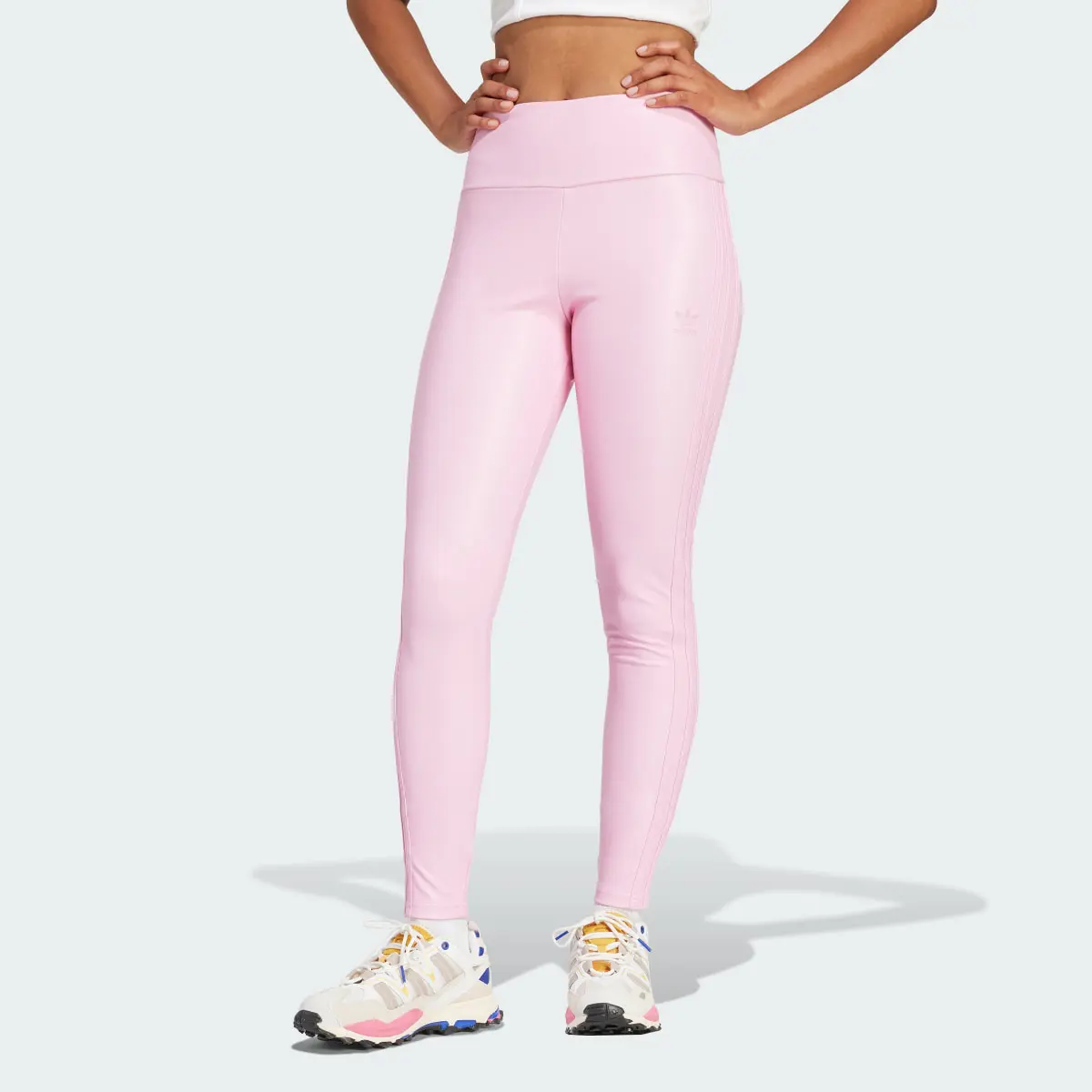 Adidas faux best sale leather leggings