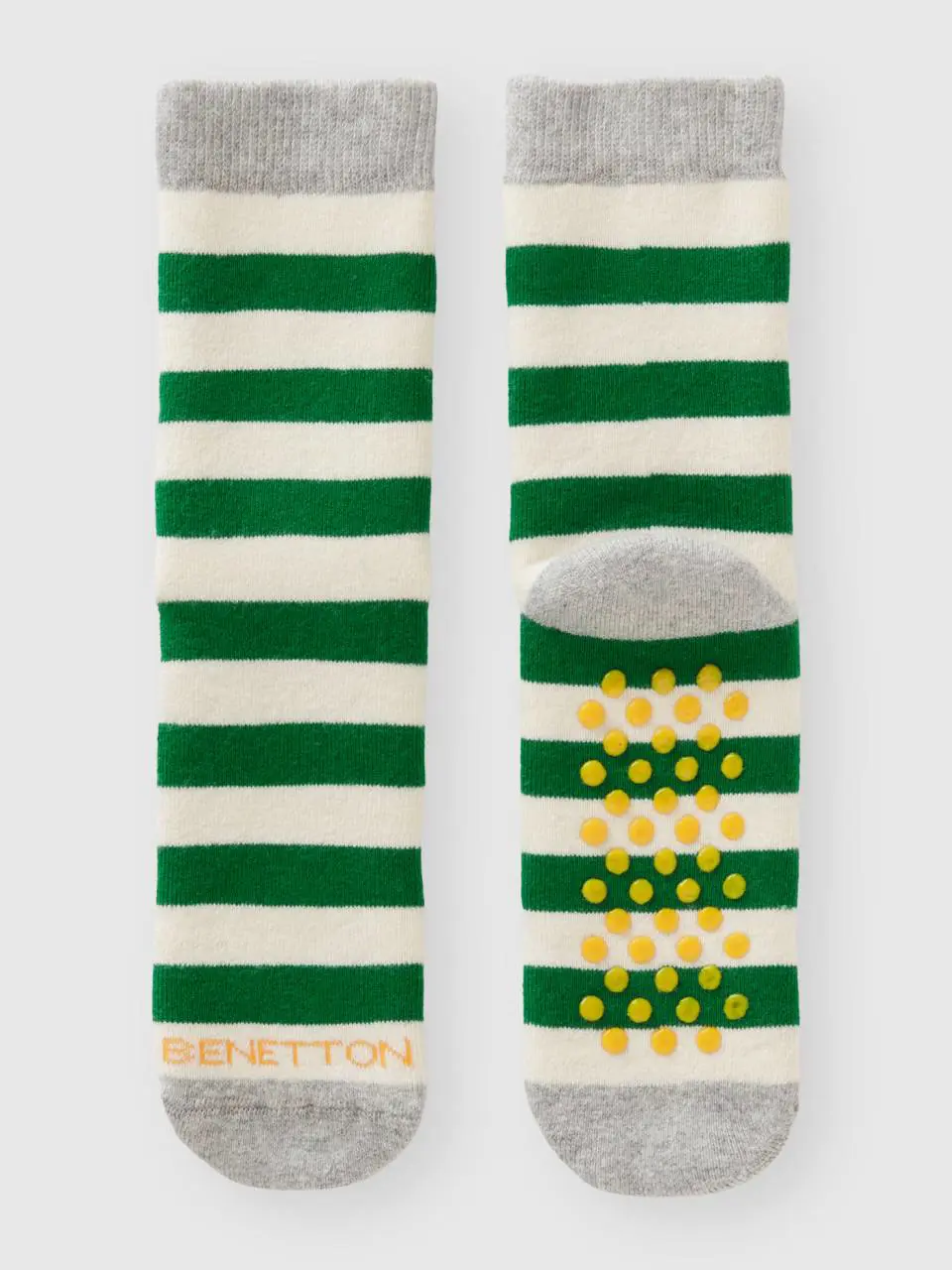 Benetton green striped socks. 1