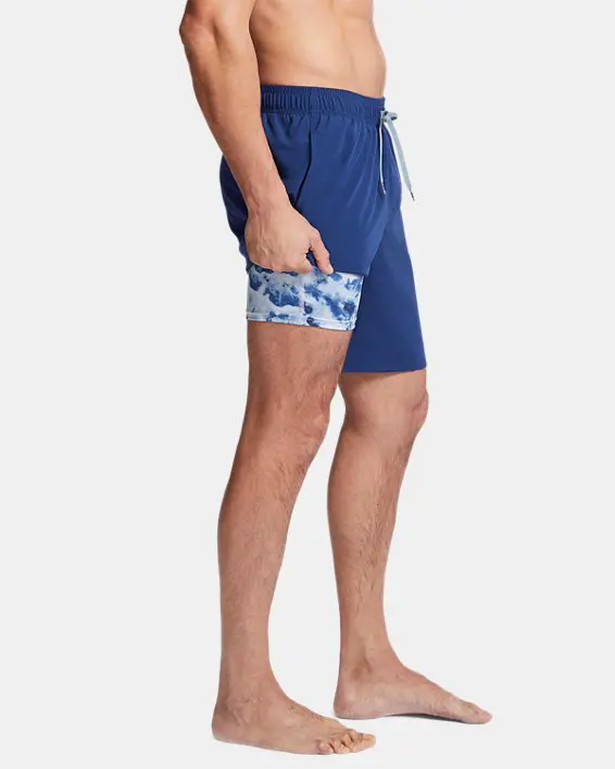 Under Armour Men's UA Solid 2-in-1 Compression Swim Volley Shorts. 3