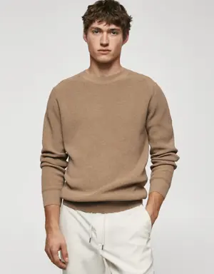 Mango Bawełniany sweter z serii basic