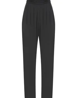 High Waist Pleated Casual Trousers