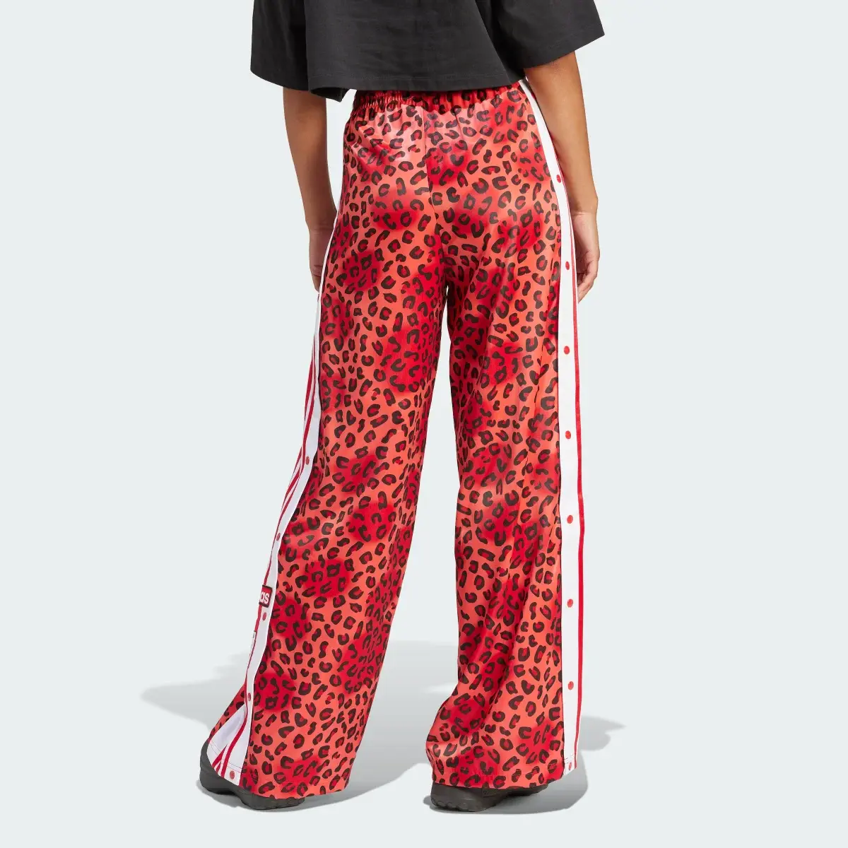 Adidas Originals Leopard Luxe Wide Leg Adibreak Tracksuit Bottoms. 2