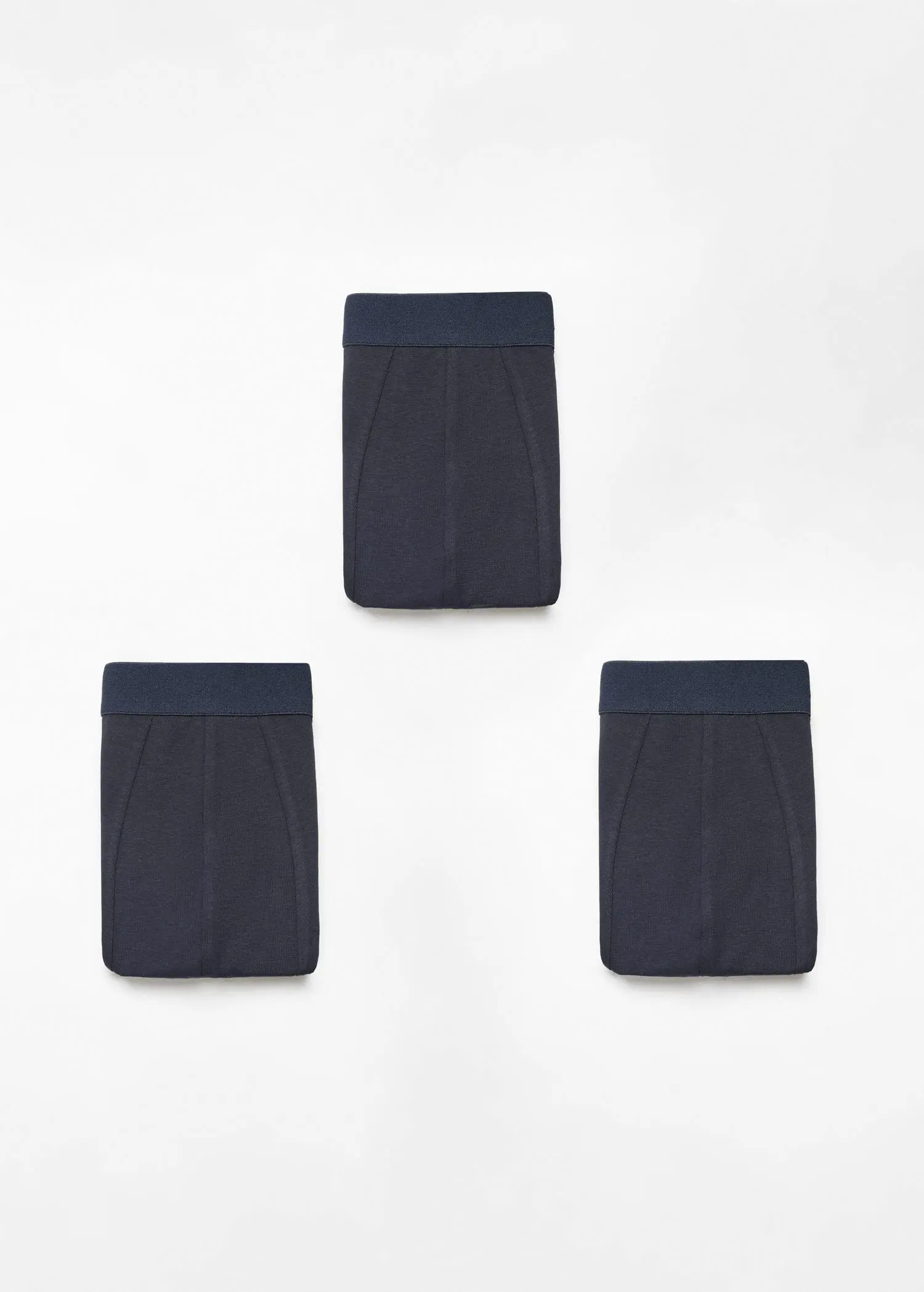 Mango 3-pack of blue cotton boxer shorts. 1