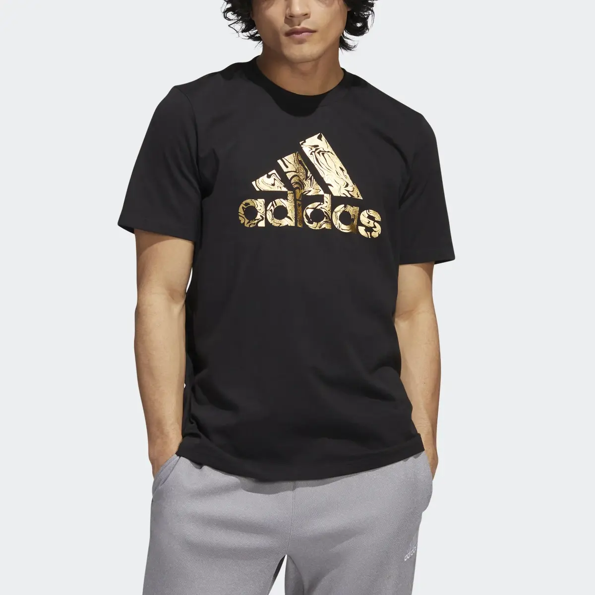 Adidas Liquid Foil Badge of Sport Graphic Tee. 1