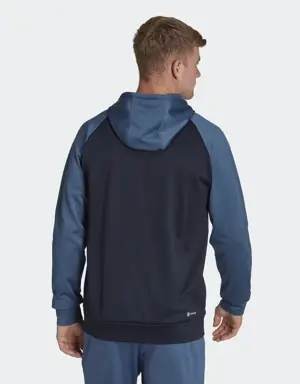 Adidas AEROREADY Game and Go Big Logo Hoodie. 3 Adidas AEROREADY Game and Go Big Logo Hoodie. 3