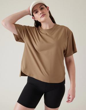 Athleta Effortless Tee brown