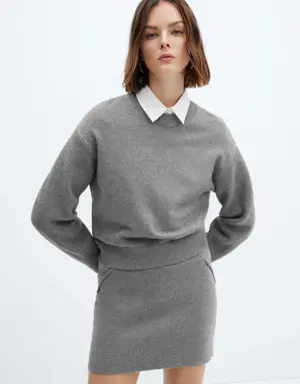 Mango Round-neck knitted sweater 