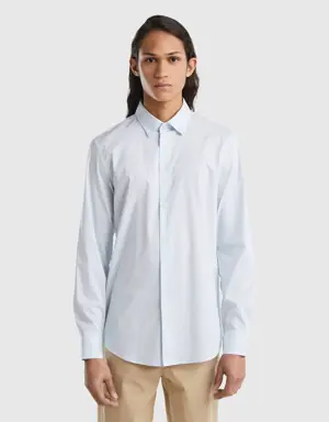 slim fit shirt in stretch cotton blend