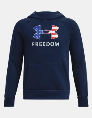 Boys' UA Freedom Rival Fleece Big Flag Logo Hoodie