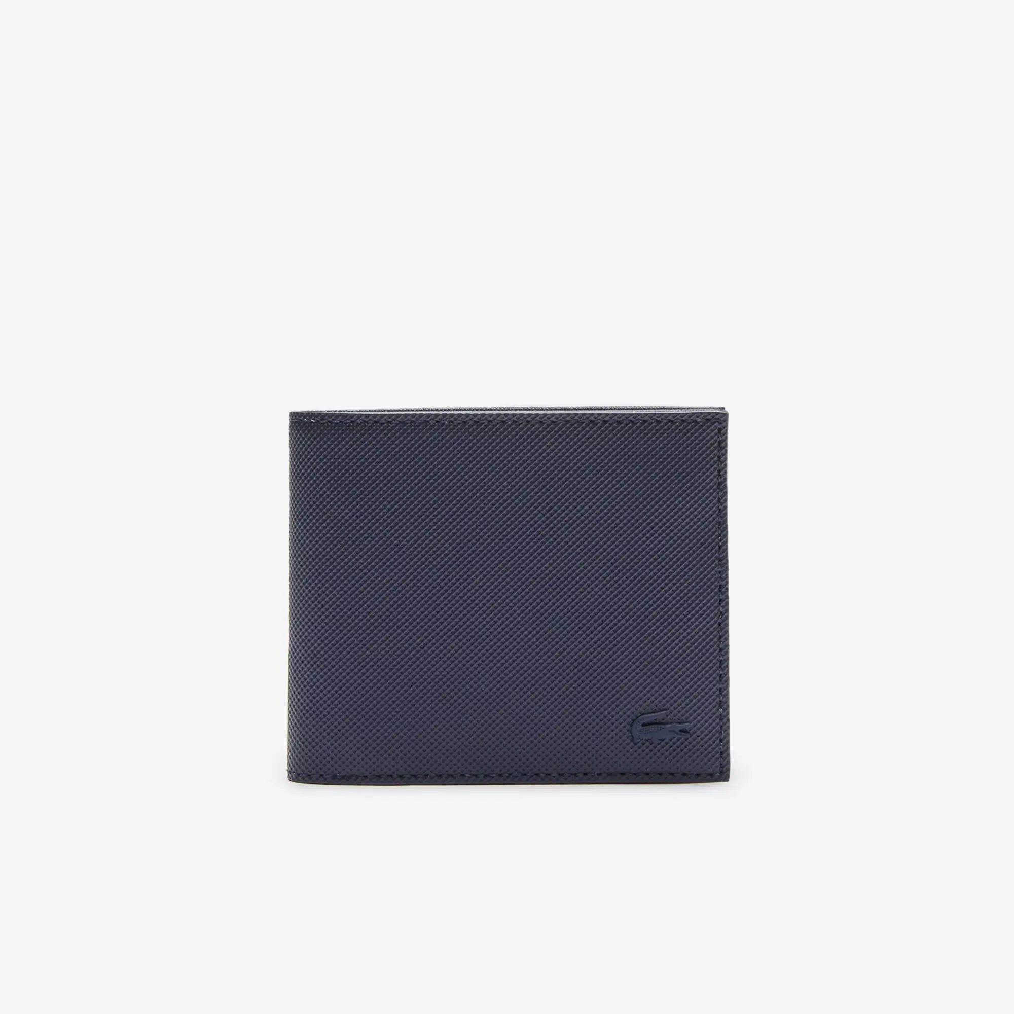 Lacoste Men's Classic Petit Piqué Three Card Wallet. 1