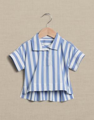 Laurel Popover Shirt for Baby + Toddler blue