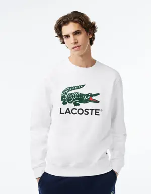 Lacoste Sweatshirt de felpa de algodão classic fit
