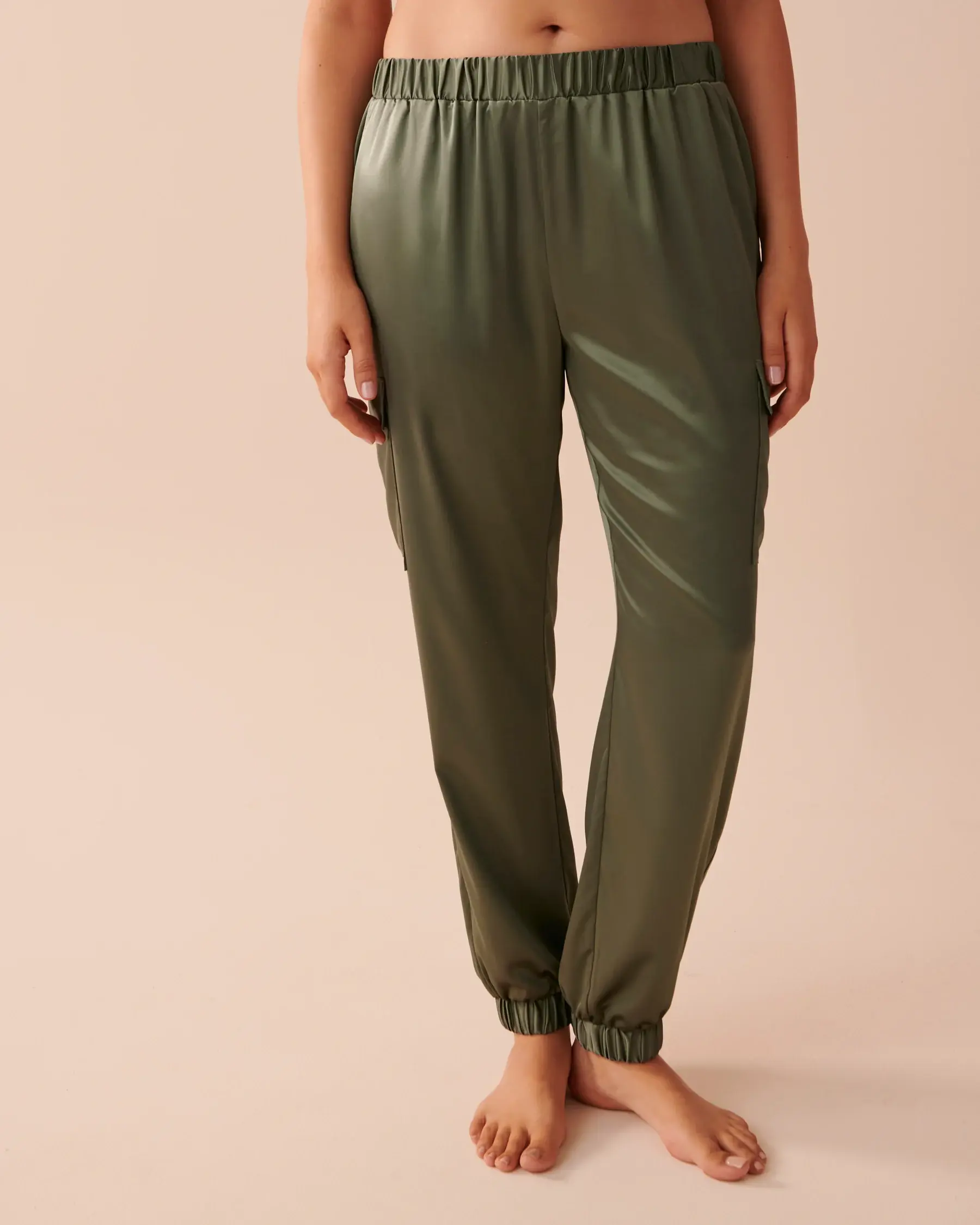 La Vie en Rose Satin Cargo Pants. 2